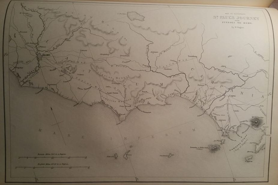 Map of Paul's escort from Puteoli to Rome